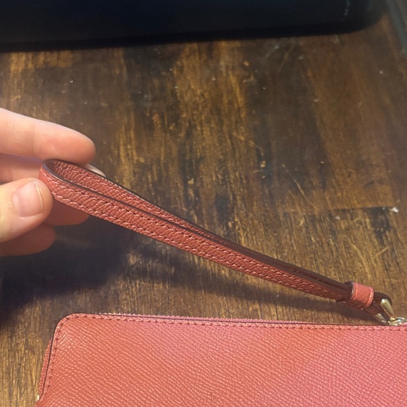 Coach Pink Leather Wristlet Clutch, NWOT - Picture 6 of 11